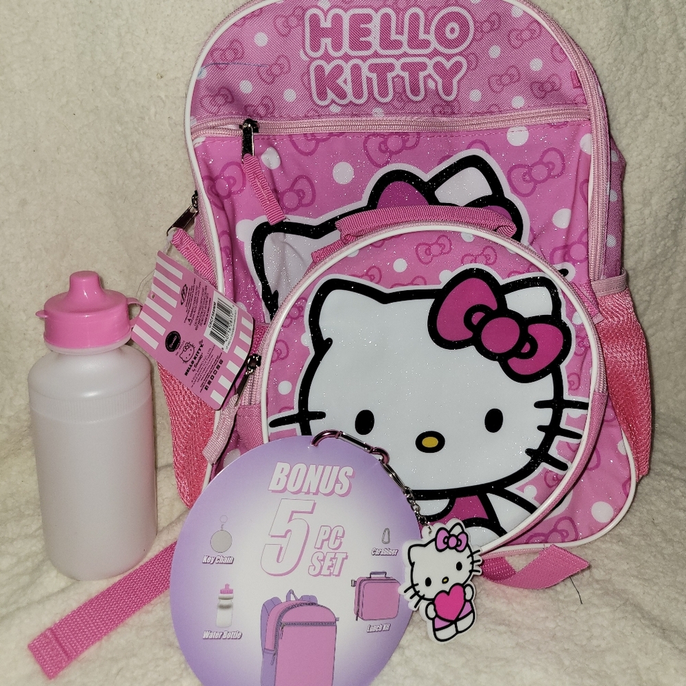 NWT HELLO KITTY 5 PIECE BACKPACK KIT